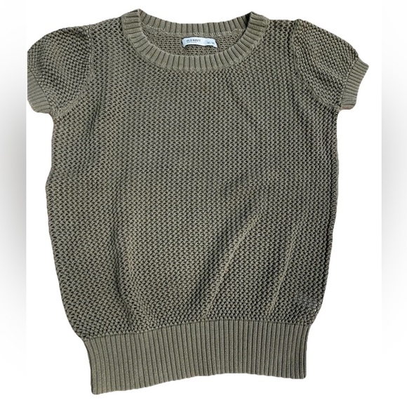 Old Navy olive‎ green ladies open weave all cotton pullover sweater size medium - Picture 1 of 11